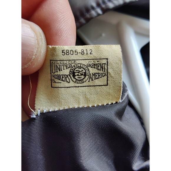 Vintage King Louie Pro Fit Black Puffer Jacket UAW 1243 Made In USA Size M - Picture 3 of 9